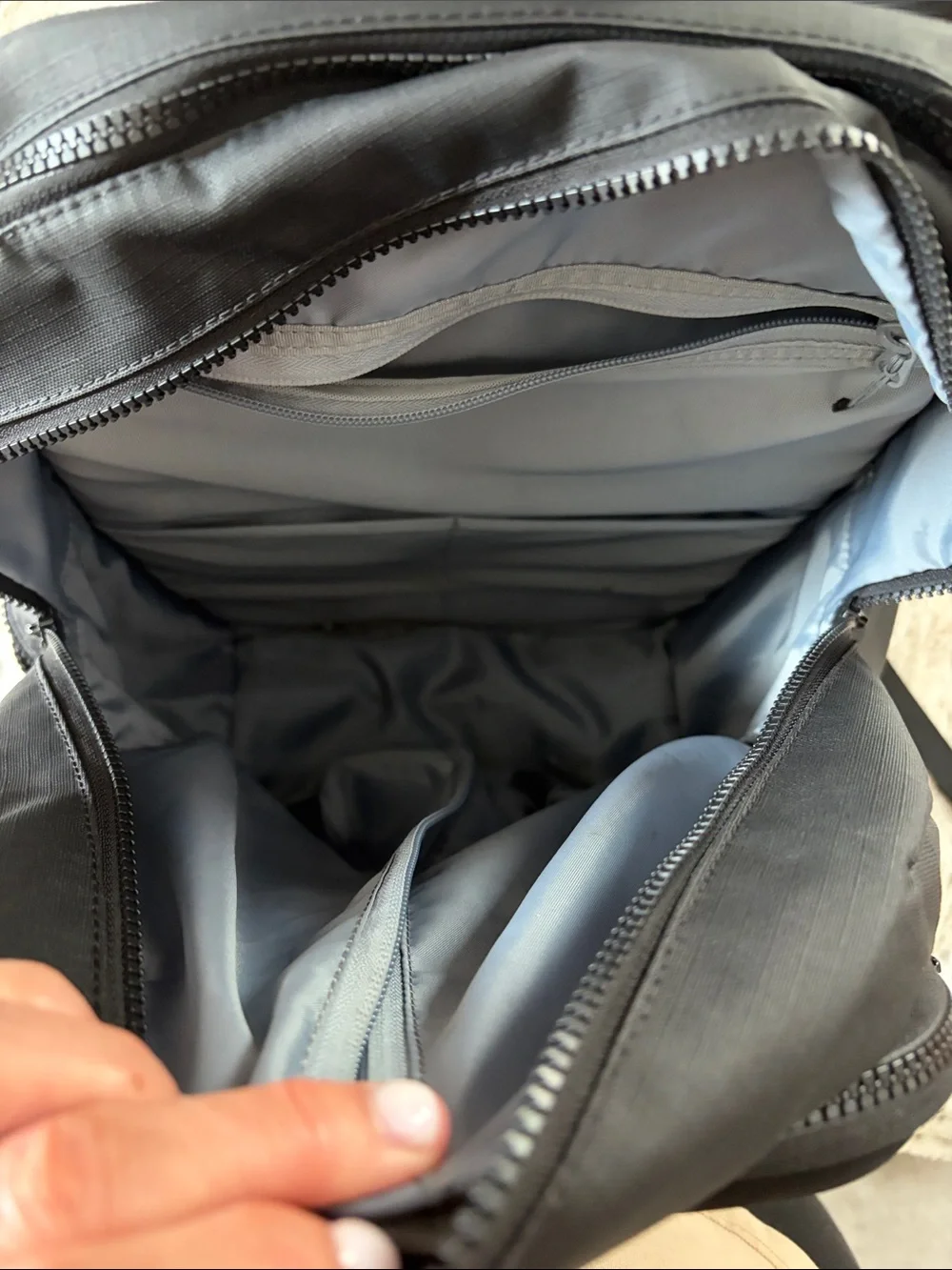 lululemon athletica Men's Black Utility Backpack - Multiple Pockets